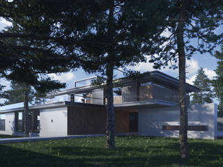 Проект современного дома с плоской крышей | Way-project, Way-Project Architecture & Design Way-Project Architecture & Design Minimalist houses