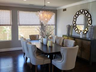 Huntington Beach New Home, DarDesign DarDesign Eclectic style dining room Solid Wood Multicolored