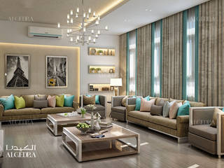تصميم مجالس مودرن في أبوظبي, Algedra Interior Design Algedra Interior Design غرفة المعيشة
