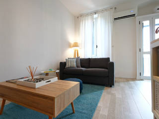 B 12 - bilocale di design, Gaia Brunello | in-photo Gaia Brunello | in-photo Modern living room Turquoise