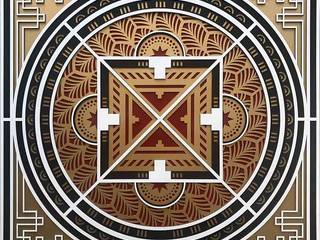 Cuadro Mandala, ESTUDIO DELIER ESTUDIO DELIER Paredes e pisos asiáticos Madeira Efeito de madeira