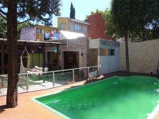 Casa SL_6185, ELVARQUITECTOS ELVARQUITECTOS 정원 수영장 우드 갈색