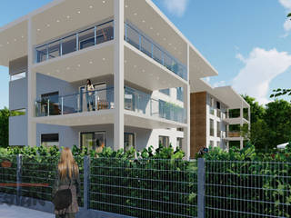 Projekt mit 3D-Visualisierung von "Mehrfamilienhaus", MITKO DESIGN MITKO DESIGN Mehrfamilienhaus