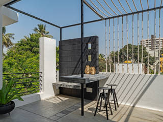 THE ELEMENTAL / Ashwin Architects - 40’ x 60’ Residential project, Ashwin Architects In Bangalore Ashwin Architects In Bangalore Modern terrace