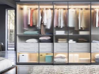 Hochwertiger Novamobili Kleiderschrank Layer, Livarea Livarea Modern Bedroom MDF Grey