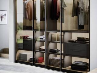 Hochwertiger Novamobili Kleiderschrank Layer, Livarea Livarea Modern Bedroom MDF Grey