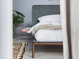 Novamobili Bett Rain, Livarea Livarea Minimalist bedroom Solid Wood Grey