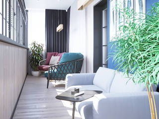 Дизайн интерьера комнаты отдыха , Студия дизайна Натали Студия дизайна Натали Moderner Wintergarten