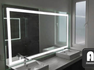 Proyecto.- BOSQUENCINOS, AR ALUMINIO & CRISTAL AR ALUMINIO & CRISTAL Modern bathroom Glass