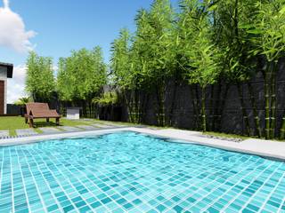 Front yard - Landscape of Residence, G.M Architects G.M Architects Garden Pond Tiles