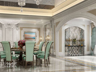 Classic style luxury villa design, Algedra Interior Design Algedra Interior Design クラシックデザインの ダイニング