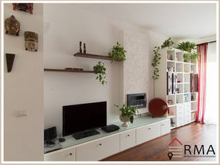 Ristrutturazione appartamento di 90 mq a Milano, Cimitero Monumentale, RMA srl - Ristrutturazioni da ManuAle RMA srl - Ristrutturazioni da ManuAle Living room