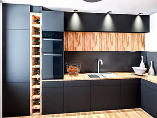 KUCHNIA W CZERNI, Dome Design. Dome Design. Built-in kitchens