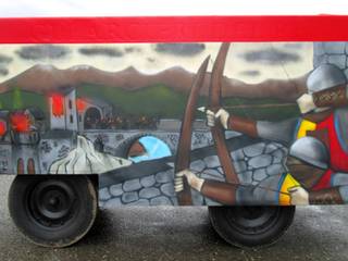 Carro Storico Carnevale di Ivrea 2017, Giovanni Beretta murales art Giovanni Beretta murales art Więcej pomieszczeń Kompozyt drewna i tworzywa sztucznego