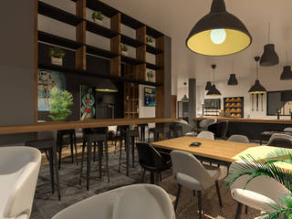 Projeto de Design de interiores Café Bar, 88 Design & Paisagismo 88 Design & Paisagismo مساحات تجارية