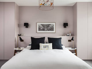 Master Bedroom EMR Architecture Small bedroom Pink blush pink, master bedroom, bespoke joinery, interior design, bedroom lighting