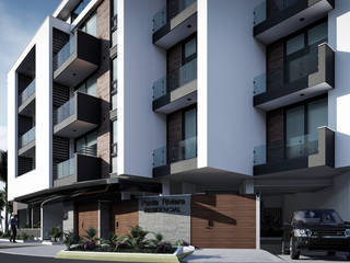 Punta Riviera RESIDENCIAL, Roguez Arquitectos Roguez Arquitectos Nhà có sân thượng Bê tông cốt thép