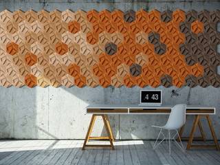 Muratto HEXAGON Design Block – Organic Blocks, Boleado gestão de produto Muratto Boleado gestão de produto Muratto Modern walls & floors Cork