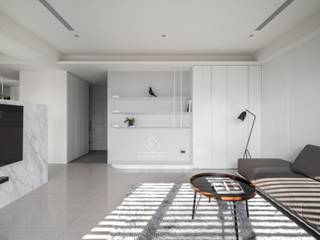 純．粹《春福水容》, 極簡室內設計 Simple Design Studio 極簡室內設計 Simple Design Studio Modern living room