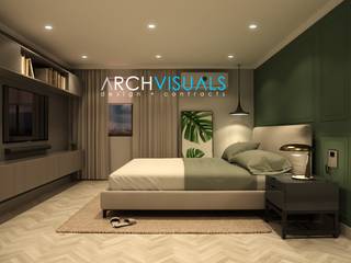 B Architectural Interiors, Archvisuals Design + Contracts Archvisuals Design + Contracts غرفة نوم
