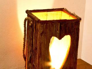 Latern aus Holz mit Herz - groß, Allgaier-Allerlei® Allgaier-Allerlei® Rustikale Wohnzimmer Holz Braun