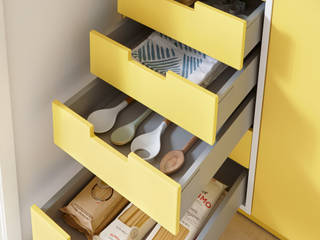 Trendige Pastell-Küche von Global, Spitzhüttl Home Company Spitzhüttl Home Company Moderne Küchen Gelb