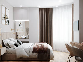 Светлая спальня, DesignNika DesignNika Habitaciones de estilo minimalista