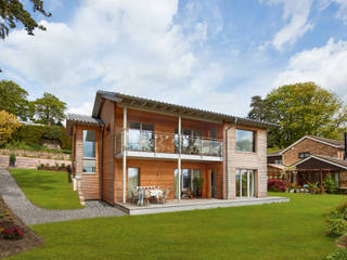 House Crowley: a Compact eco Home, Baufritz (UK) Ltd. Baufritz (UK) Ltd. Holzhaus Holz Holznachbildung