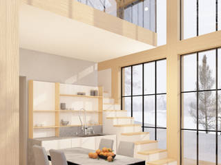 Cabin | Render fotorealistico, Margherita Memè Margherita Memè Commercial spaces Wood Wood effect