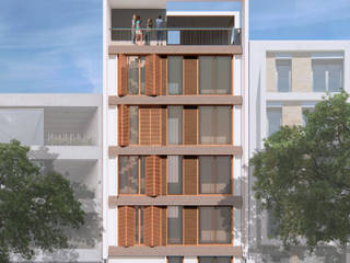 HOSPEDAJE PARA ESTUDIANTES - SURQUILLO LIMA, Espacio5 arquitectos Espacio5 arquitectos 商业空间 水泥