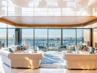 Luxury Penthouse Design, Design Intervention Design Intervention غرفة المعيشة