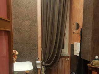Boho-chic bathroom, Teresa Romeo Architetto Teresa Romeo Architetto Ванная комната в эклектичном стиле Глина Янтарный / Золотой