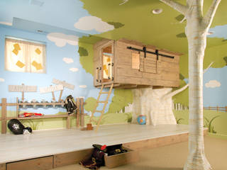 Kids Indoor Treehouse, Adaptiv DC Adaptiv DC Moderne Wohnzimmer Holz Weiß