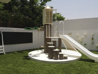 Contemporary Outdoor Playground, Adaptiv DC Adaptiv DC Habitaciones para niños de estilo moderno Metal Blanco