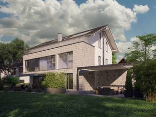 Kernsanierung und Aufstockung eines Einfamilienhauses in Bad Aibling, Moser Architektur Moser Architektur Moderne Häuser