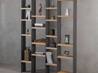 LIBRERIE INDUSTRIAL DESIGN, Doopy Design Doopy Design Industrial style living room Iron/Steel