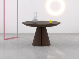 Tavolo Rotondo Allungabile con Cuscinetti, Piemy Piemy Modern Dining Room Wood Wood effect