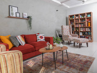 SNN Raj Etternia 3 BHK Apartment Interiors- InDesign Story, InDesign Story InDesign Story Moderne woonkamers