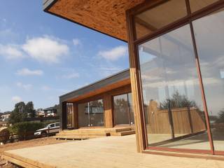 VIVIENDA, ALTO LAUQUEN , PICHILEMU, KIMCHE ARQUITECTOS KIMCHE ARQUITECTOS منزل خشبي خشب Wood effect