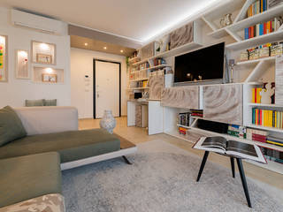 RELOOKING ZONA LIVING APPARTAMENTO ALLE PORTE DI MILANO, Essestudioarch Essestudioarch Moderne Wohnzimmer