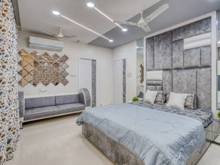 KLP Abhinandan apartments, Chennai, HomeLane.com HomeLane.com Kleines Schlafzimmer