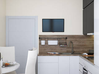 Дизайн квартиры в современном стиле (Только Кухня), Дизайн интерьера Астана Biar Дизайн интерьера Астана Biar Cocinas de estilo minimalista