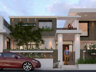 Rahul's Residence, Ravi Prakash Architect Ravi Prakash Architect Müstakil ev Demirli Beton