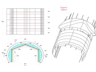Nuovo Serbatoio di Comano Terme - TN - progettato dall'ing David Marchiori. Arbloc ha studiato e realizzato la soluzione per dare forma al design richiesto, Arbloc Arbloc Espacios comerciales de estilo moderno Concreto reforzado Gris