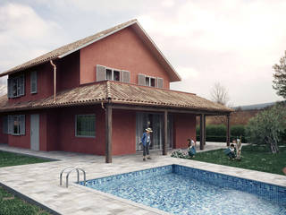 Render villa privata con piscina, Roadrender Roadrender Садовий басейн Камінь Білий