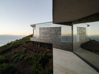 Casa Tunquén 1, Whale! Whale! Minimalistischer Balkon, Veranda & Terrasse