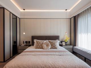 低調灰的時尚密碼, 雅群空間設計 雅群空間設計 Modern style bedroom