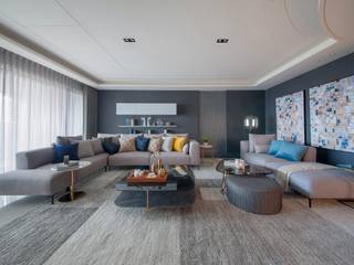低調灰的時尚密碼, 雅群空間設計 雅群空間設計 Modern living room