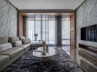 Eternal Moon - Residential Interior Design, 勻境設計 Unispace Designs 勻境設計 Unispace Designs Modern living room