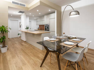 Ristrutturazione completa: Appartamento destinato ad affitti brevi, Architrek Architrek Sala da pranzo moderna